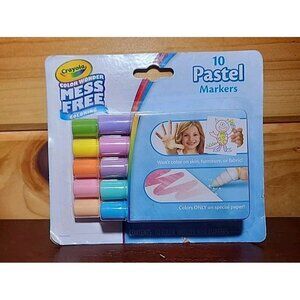 Crayola Color Wonder Mess Free Coloring 10 Count Pastel Mini Markers NEW